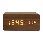 Wooden Alarm Clock Modern Digital Desk Clock Decorative Gift Wood Craft Home