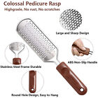 Stainless Steel Foot File Scraper Grater Pedicure Rasp Callus Remover Tool Brown