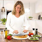 2pcs Kitchen Stainless Steel Pizza Cutter Rocker Blade Slicer + Protective Cover