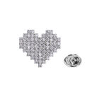 Heart Brooch Cardigan Button Sweater Coat Pin Fashion Corsage Jewelry Accessory