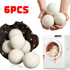 6x Reusable Wool Dryer Balls Drying Fabric Softner Clothes Wrinkles Reduce 6cm