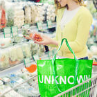 5pcs Hand Woven Green Handbags Waterproof Eco-Friendly Shopping Tote Bags AU