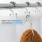 24X Shower Curtain Hooks Rings Rust-Resistant Metal Double Glide Shower Hooks