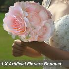 Artificial Bouquet Silk Flowers Blossom Rose Peony Home Wedding Decor AU