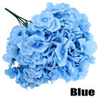 2PCS 6 Heads Hydrangea Flower Artificial Silk Flowers Stem Bouquet Wedding Party