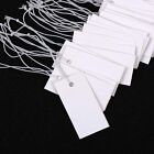 White Paper Jewelry Clothes Label Price Tags With Elastic String 5x3cm