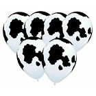 12PCS 30cm Cow Hide Print Latex Balloons Zoo Animal Country Holstein West Decor