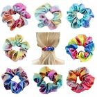 40X Metallic Glitter Scrunchies Ladies Hair Band Elastic Scrunchy Hair Tie Ring