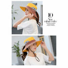 Wide Brim Sun Hat Women UV Protection Ponytail Summer Beach Visor Floppy Cap AU