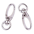 10X Silver Swivel Lobster Clasp Clips Hook Alloy Keychain Split KeyRing Durable