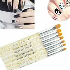 Nail Drawing Pen,Nail Art Pen Brush Acrylic Round Flat Painting Drawing Tools