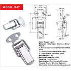 6X Stainless Steel Spring Loaded Suitcase Chest Tool Box Hasp Lock Latch Hardwar