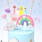 5PCS Rainbow Smile Cloud Star Theme Cake Topper Kids Party Cake Decoration DIY
