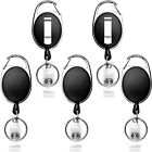 10X Retractable Keychain Clip Badge Holder Vertical Retractable Reel Recoil Ring