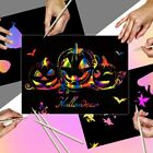 Scratch Paper Creative Art Rainbow Painting DIY Sketch bamboo pen kids Crafts