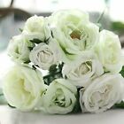 Artificial Bouquet Silk Flowers Blossom Rose Peony Home Wedding Decor AU