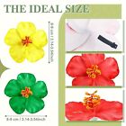5X Sweet Style Plastic Flower Hair Claws Big Round Solid Color Foam Plumeria