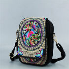 Women's Crossbody Shoulder Bag Embroidery Handbag Mobile Phone Purse Pouch