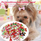 100PCS Pet Small Dog Hair Bows Rubber Bands Puppy Cat Grooming Accessory