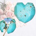 2PCS Large Heart Shape Candy Cake Chocolate Mould 3D Fondant Mold Silicone Craft