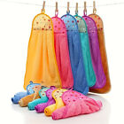 Coral Fleece Hand Towels Flower Kitchen Bath Hanging Water Absorbent Soft Wipe