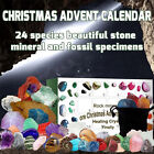 2024 Christmas Advent Calendar Xmas Blind Box Rock Ore Mineral Fossil Stone Kit