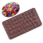 Happy Birthday Alphabet Number Silicone Mold Chocolate Cake Ice Jelly Tray Mould