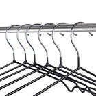 10X Metal Clothes Hangers Non Anti Slip Rubber Coated Wire Suit Coat Hanger