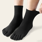 2Pairs Soft Sport Running Five Finger Toe Socks Elastic Short Solid Socks Men AU