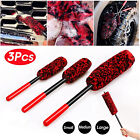 3X Wheel Clean Brushes Woolies Super Plush Soft Alloy Car Wheel Rim Cleaning Kit