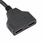 2PCS Splitter 1 Male to 2 Female Cable Port Convert Split Cable 1 in 2 out Cable