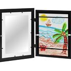 1PC Kids Art Frames Children Art Project Wooden Artwork Display Hold 50 Picture