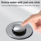 Universal Bathroom Sink Plug Pop-Up Stopper Wash Basin Core Bounce Drain Filter