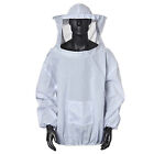 2PCS Bee Keeping Suit Protective Coat Pull Tops Beekeeping Smock Jacket Veil Hat