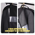Gusseted Suit Cover Hanging Clothing Cover with 3 Large Mesh Shoe Pockets