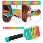 2PCS Nylon Bristle Brush Hair Smooth Hair Head Scalp Massage Comb Blue/Gradient