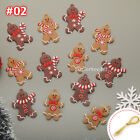 ❤ 12PCs Gingerbread Man Christmas Tree Hanging Pendant Gift Tree Decor Ornament