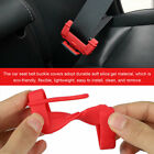 2PCS Car Accessories Safty Seat Belt Buckle Clip Anti-Scratch Cover Silicone Red