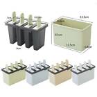 3PCS 4 Cells Block Moulds Ice Cream Mold Icy Pole Jelly Pop Popsicle Maker Mould