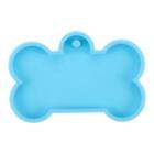2pcs Dog Bone Keyring Silicone Mould ID Name Tag Keychain Resin Casting Mold AU