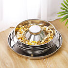 Feeder Bowl Stainless Dish Puppy Dog Pet Cat Litter Food Feeding Weaning Bowl AU
