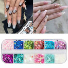 2PCS 12 Grids Butterfly Shape Nail Flakes 3D Holo Laser Glitter Sequin Nail Deco