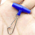 100pcs Blue Sinker Sliders Swivel Slider Line Easy Rigs Hook Snap Bait Rigs AUS