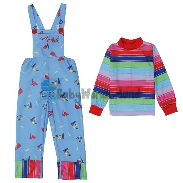 Boys Girls Halloween Child's Play Chucky Child Costume Cosplay Overalls Knife