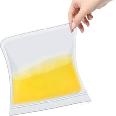 15PCS Reusable Food Storage Bags Silicone Zip Lock Freezer Bags 3 Sizes