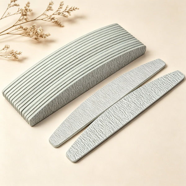 100PCS Professional Nail Files 100/180 Grit Double Sided Manicure Pedicure Buffer