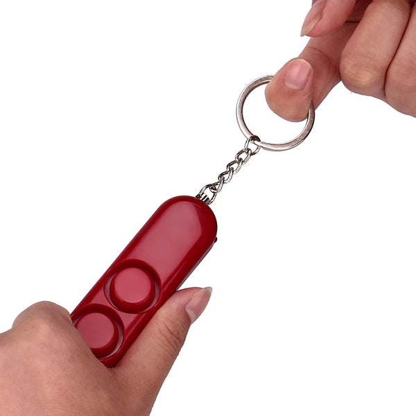 120db Personal Alarm Safety Keychain Panic Security Emergency Torch Keyring AU