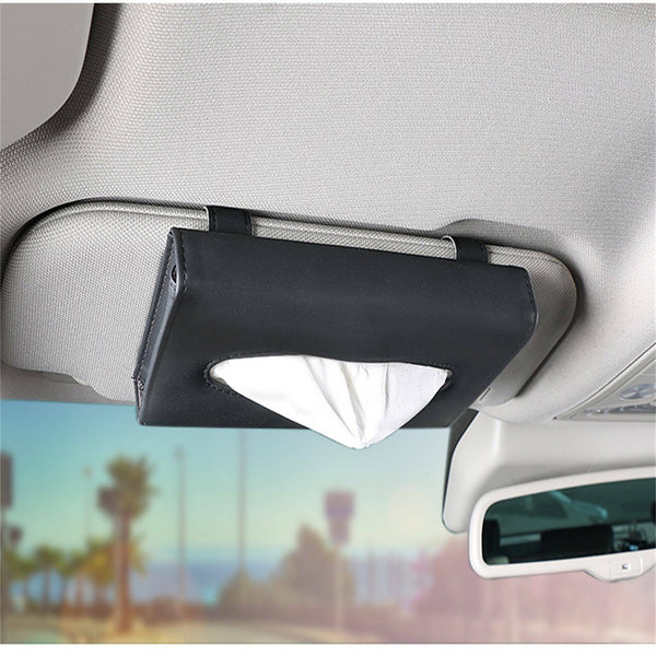 1PC Car Tissue Box Visor Napkin Holder Paper Towel Sun Visor Napkin Holder Black