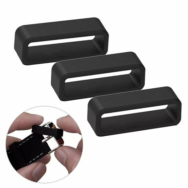 Silicone Watch Strap Loops Replacement Rubber Band Keeper Rings
