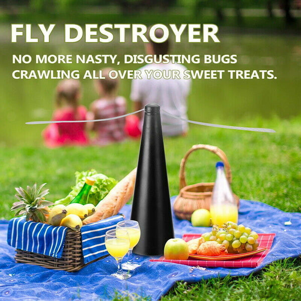 Automatic Fly Trap Fly Repellent Fan Keep Flies+Bugs Away From Food Home Outdoor